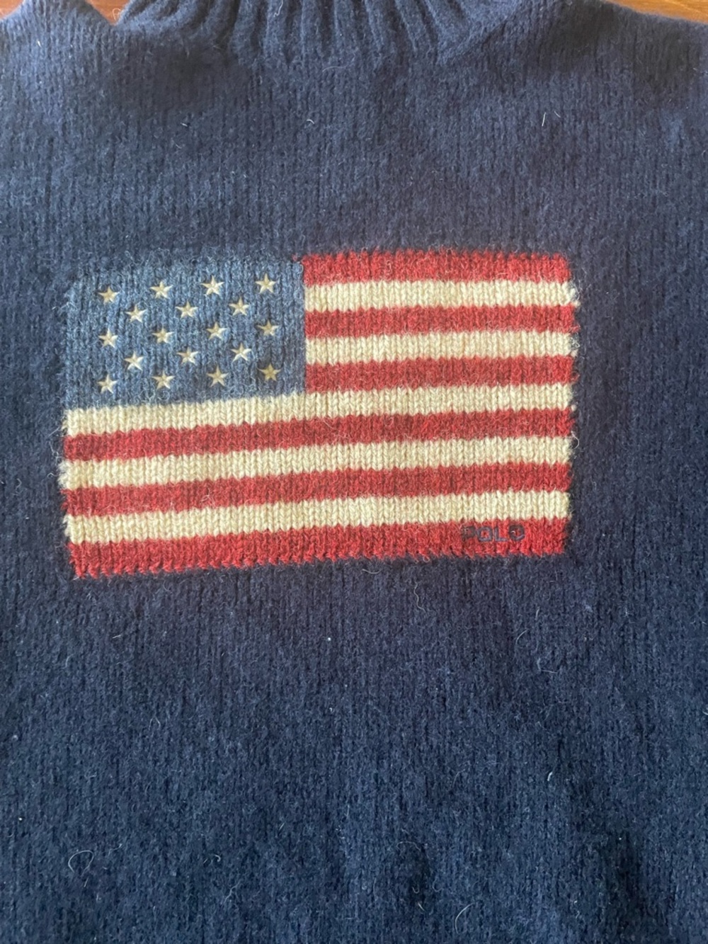 Ralph Lauren 100% wool flag turtleneck xl